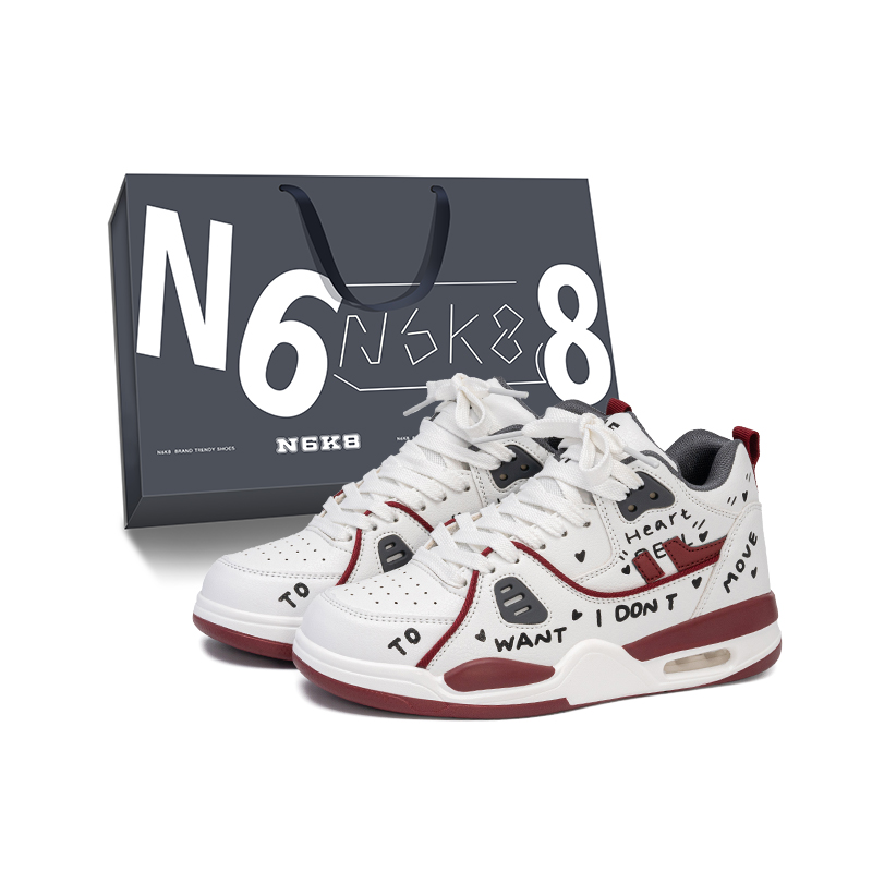 N6K8 Антискользящие износостойкие низкие скейтерские кроссовки унисекс - бордовые, цвет Burgundy
N6K8 Антискользящие износостойкие низкие скейтерские кроссовки унисекс - бордовые, цвет Burgundy