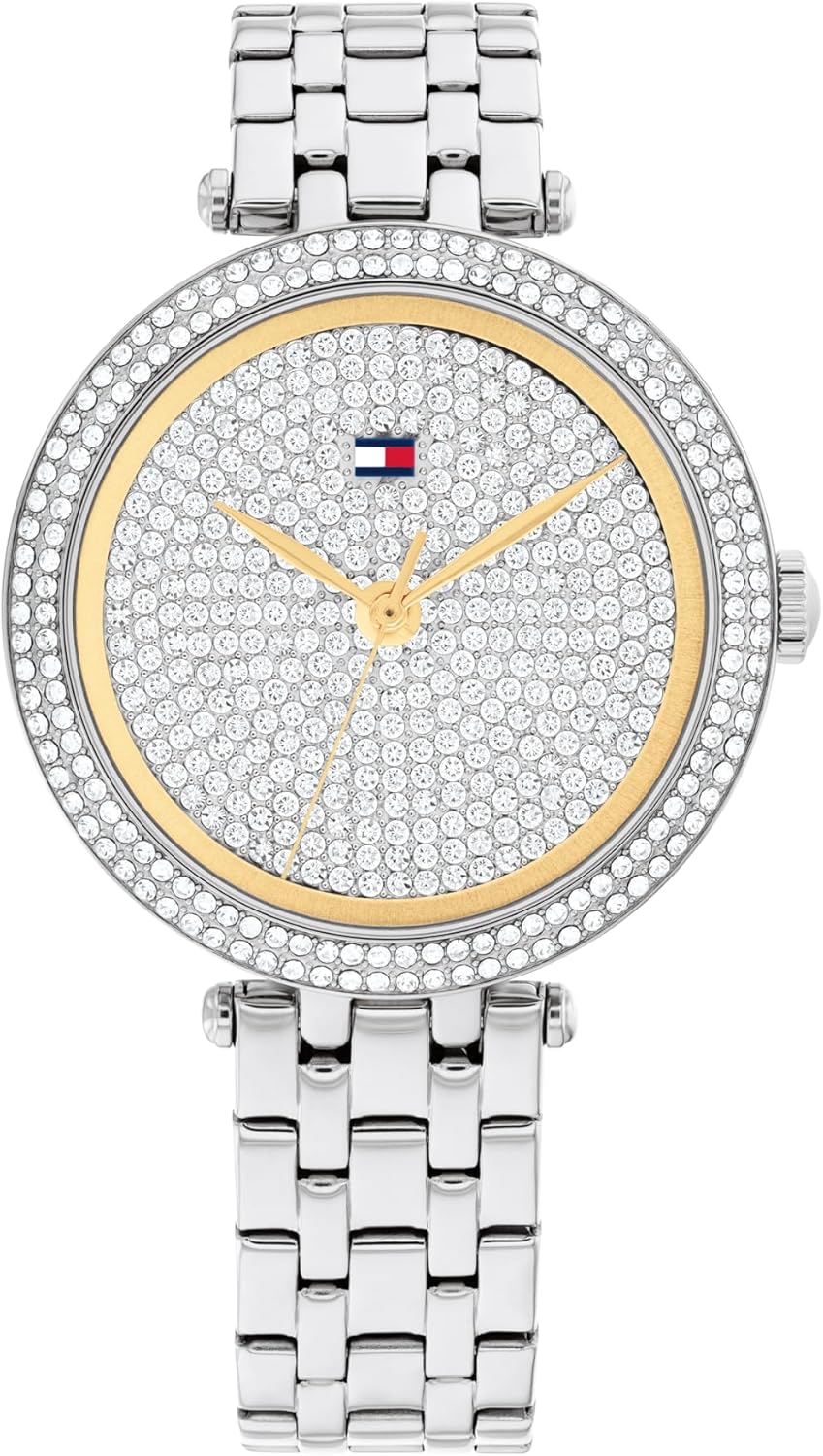 Женские часы Tommy Hilfiger - классические кварцевые часы с точностью измерения 3H - браслет из нержавеющей стали - водонепроницаемость до 3 атм/30 метров - премиальные модные часы, подходящие как для дневного, так и для ночного ношения - 34 мм,...
Женские часы Tommy Hilfiger - классические кварцевые часы с точностью измерения 3H - браслет из нержавеющей стали - водонепроницаемость до 3 атм/30 метров - премиальные модные часы, подходящие как для дневного, так и для ночного ношения - 34 мм,...