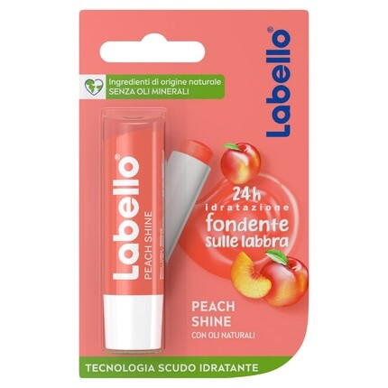 Labello Peach Shine Moisturizing Colored Lip Balm with Sweet Peach Flavor 
Labello Peach Shine Moisturizing Colored Lip Balm with Sweet Peach Flavor