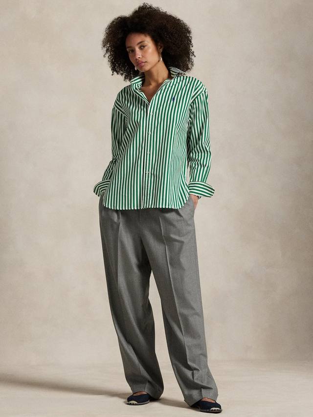 Хлопковая рубашка свободного кроя в полоску Ralph Lauren, Green/White
Хлопковая рубашка свободного кроя в полоску Ralph Lauren, Green/White