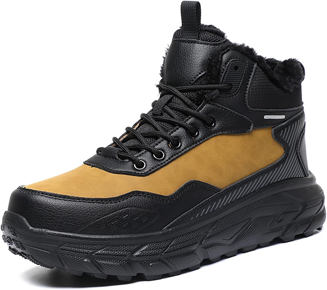 Мужские зимние водонепроницаемые платформенные походные снежные ботинки RYNKOMA, шнуровка, комфортные, с меховой подкладкой, теплые ботинки до щиколотки, легкие, противоскользящие, для активного отдыха, коричневый
Мужские зимние водонепроницаемые платформенные походные снежные ботинки RYNKOMA, шнуровка, комфортные, с меховой подкладкой, теплые ботинки до щиколотки, легкие, противоскользящие, для активного отдыха, коричневый