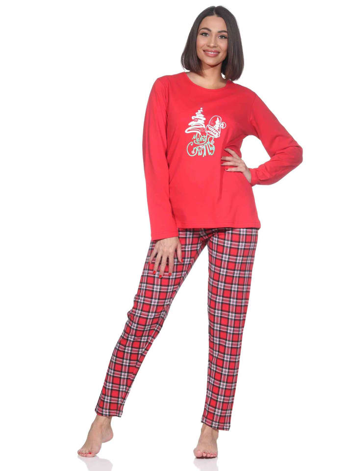 NORMANN Рождественская пижама с длинными рукавами и рождественским рисунком красного цвета
NORMANN Рождественская пижама с длинными рукавами и рождественским рисунком красного цвета