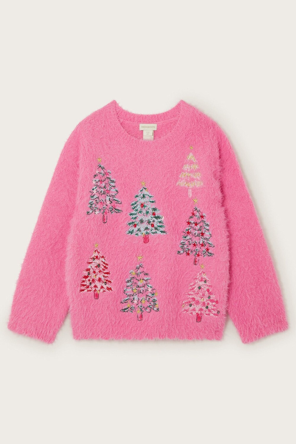 Джемпер с вышитой рождественской елкой Monsoon, розовый
Джемпер с вышитой рождественской елкой Monsoon, розовый