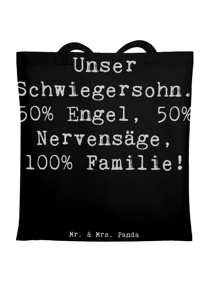 Сумка для переноски Mr & Mrs Panda Unser Schwiegersohn 50% Engel 50%, черный
Сумка для переноски Mr & Mrs Panda Unser Schwiegersohn 50% Engel 50%, черный
