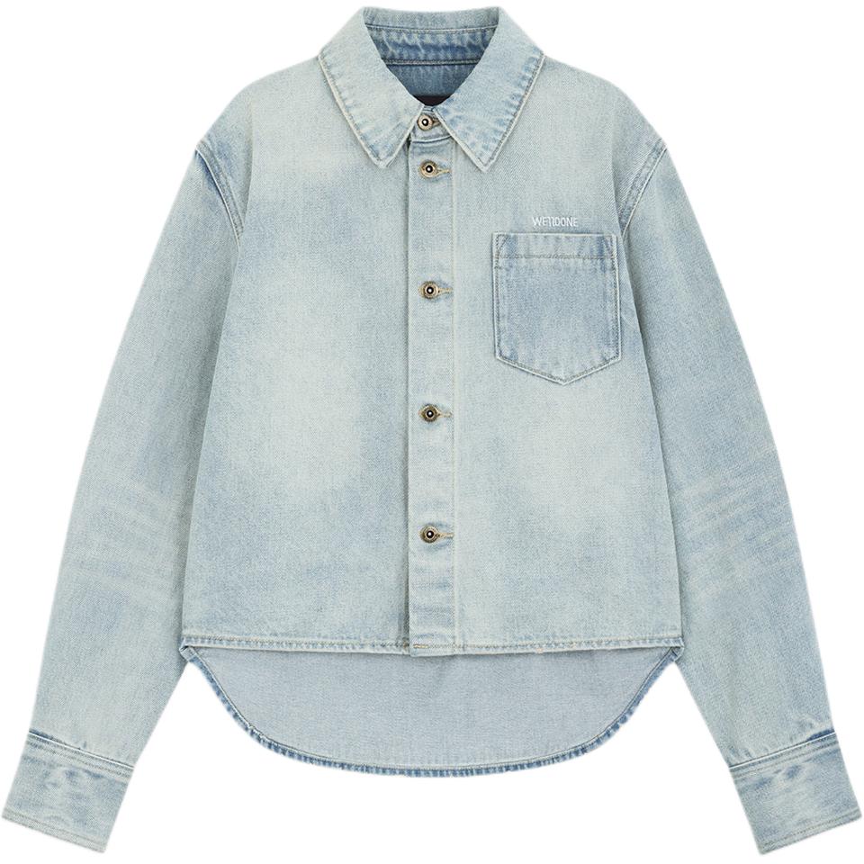 Выстиранная джимовая рубашка WE11DONE, синий
Выстиранная джимовая рубашка WE11DONE, синий
