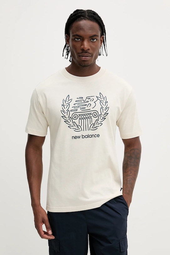 Хлопковая футболка New Balance, бежевый
Хлопковая футболка New Balance, бежевый