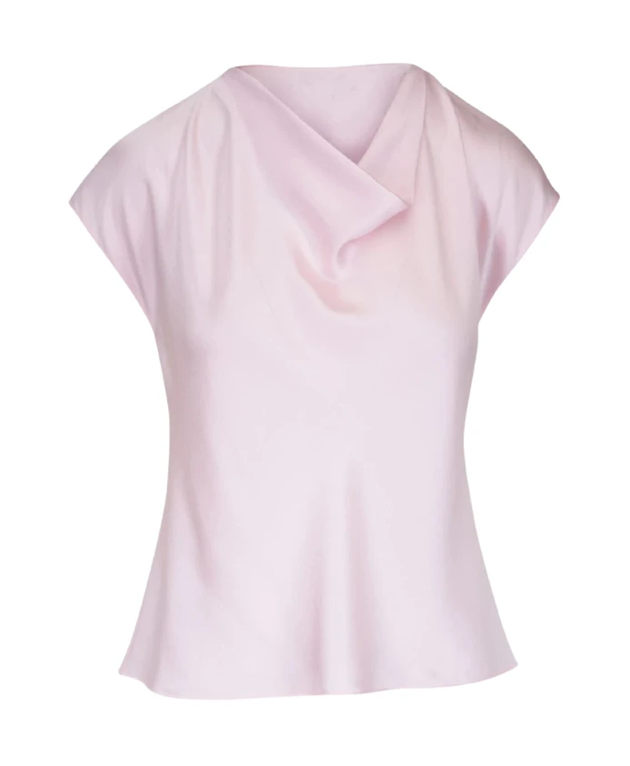 Шелковая блузка с ниспадающим вырезом. Vince, розовый
Шелковая блузка с ниспадающим вырезом. Vince, розовый