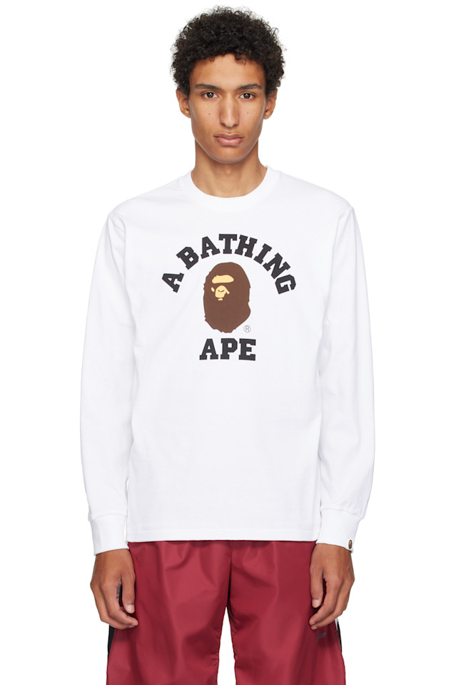 Футболка с надписью "College" Bape, белый
Футболка с надписью "College" Bape, белый