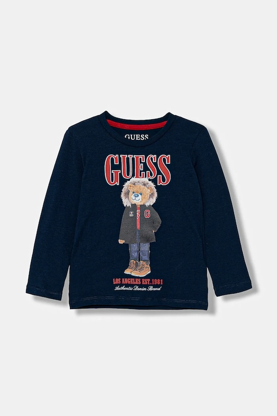 Детская хлопковая кофта с длинным рукавом Guess, темно-синий
Детская хлопковая кофта с длинным рукавом Guess, темно-синий