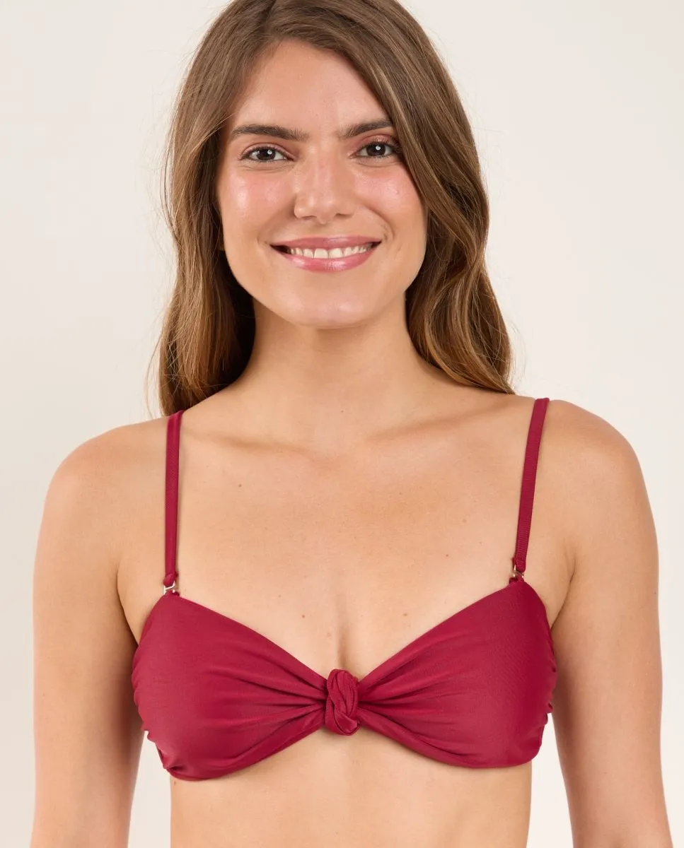 Однотонный бюстгальтер-бандо с подкладкой Río de Sol, красный
Однотонный бюстгальтер-бандо с подкладкой Río de Sol, красный
