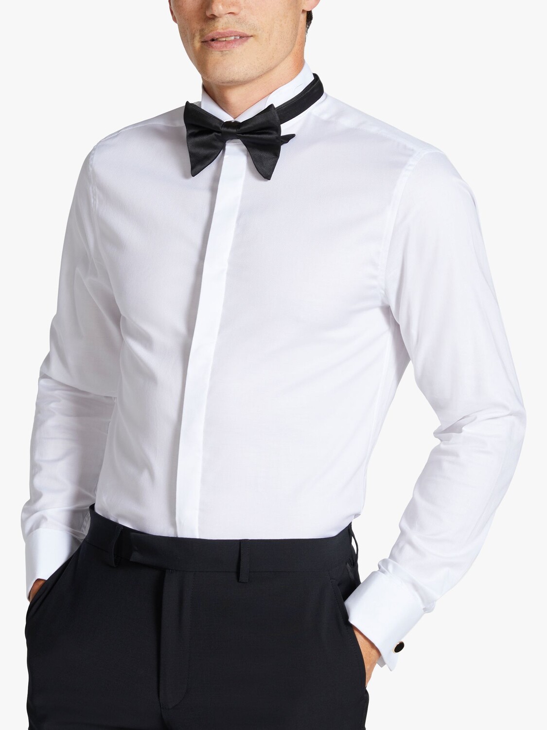 Классическая рубашка приталенного кроя Moss, белая 
Классическая рубашка приталенного кроя Moss, белая