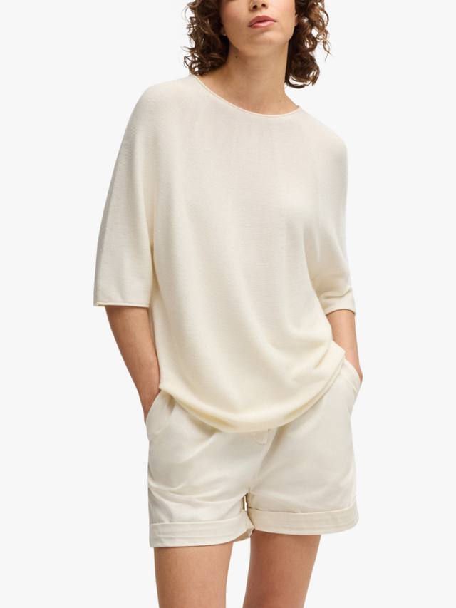 BOSS топ рибленый вязки Flambers HUGO BOSS, White
BOSS топ рибленый вязки Flambers HUGO BOSS, White