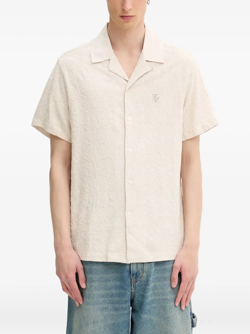 Рубашка с короткими рукавами и цветочной вышивкой Filling Pieces, белый
Рубашка с короткими рукавами и цветочной вышивкой Filling Pieces, белый
