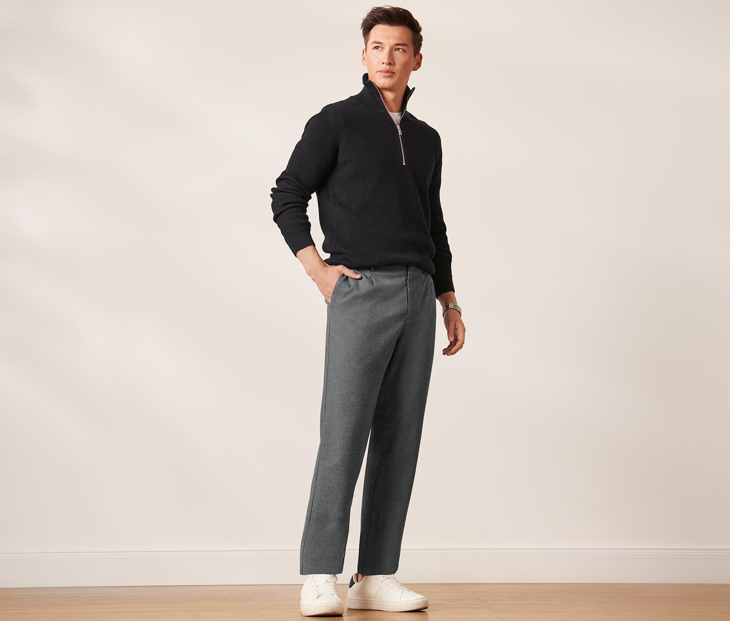 Комфортные брюки чинос Tchibo, хизер серый
Комфортные брюки чинос Tchibo, хизер серый