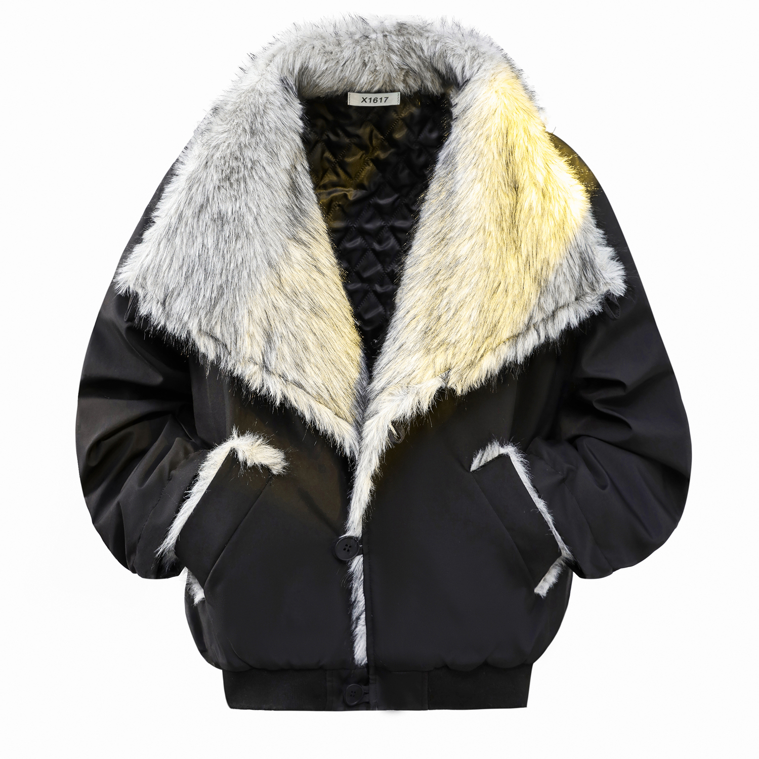 X1617 Пуховик Unisex Black с меховым воротником и флисовой подкладкой
X1617 Пуховик Unisex Black с меховым воротником и флисовой подкладкой