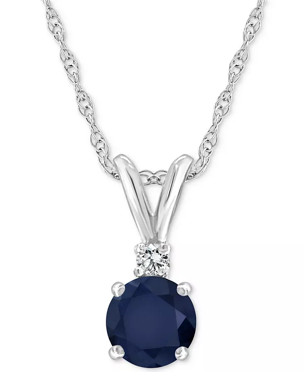 Ожерелье с подвеской 18 дюймов из 14-каратного белого золота (также с рубином) с сапфиром (5/8 карата) и бриллиантами Macy'S, sapphire
Ожерелье с подвеской 18 дюймов из 14-каратного белого золота (также с рубином) с сапфиром (5/8 карата) и бриллиантами Macy'S, sapphire