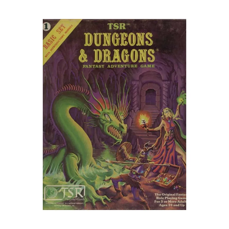 Бокс-сет Dungeons & Dragons - Basic Set (8th-11th Printings, Pink Box w/B2), Basic Dungeons & Dragons (Original Edition) - Box Sets & Core Rules 
Бокс-сет Dungeons & Dragons - Basic Set (8th-11th Printings, Pink Box w/B2), Basic Dungeons & Dragons (Original Edition) - Box Sets & Core Rules
