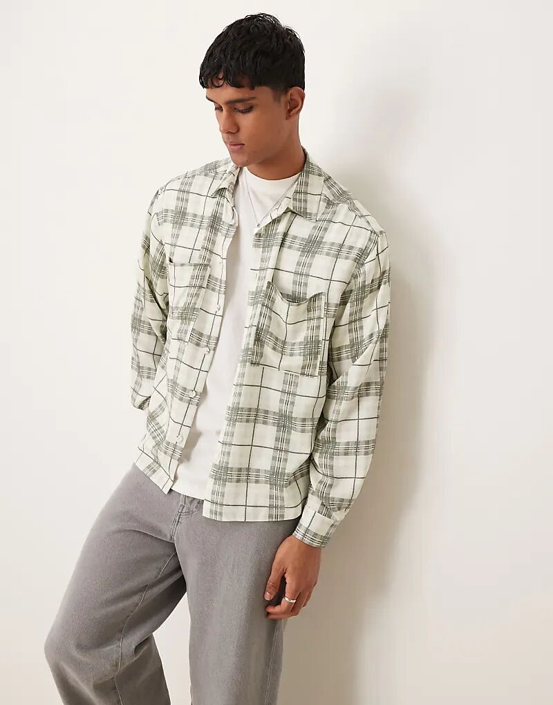 Свободная рубашка свободного кроя на молнии с узором в клетку нейтральных тонов ASOS DESIGN
Свободная рубашка свободного кроя на молнии с узором в клетку нейтральных тонов ASOS DESIGN