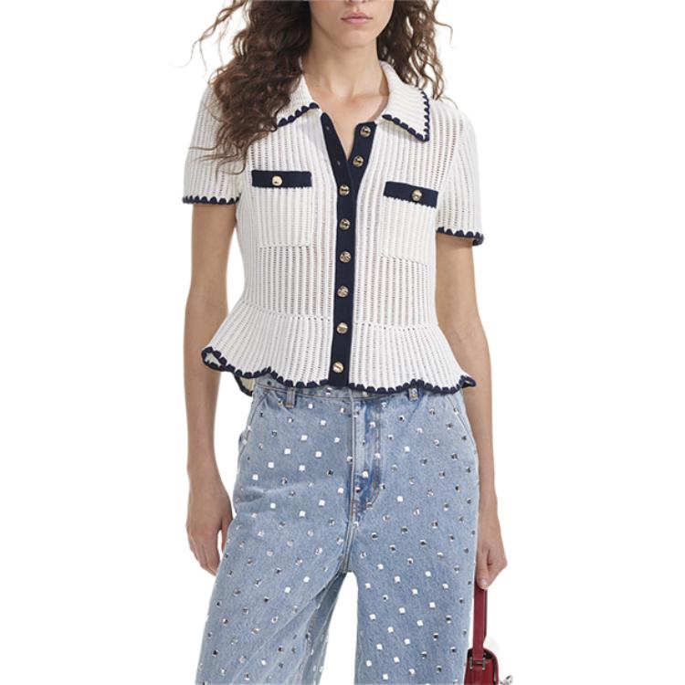 Self-Portrait Вязаный свитер Женский Слоновая кость Белый
Self-Portrait Вязаный свитер Женский Слоновая кость Белый