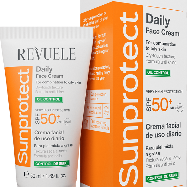 Крем для лица с spf50+ для жирной и комбинированной кожи, 50 мл Revuele Sunprotect
Крем для лица с spf50+ для жирной и комбинированной кожи, 50 мл Revuele Sunprotect