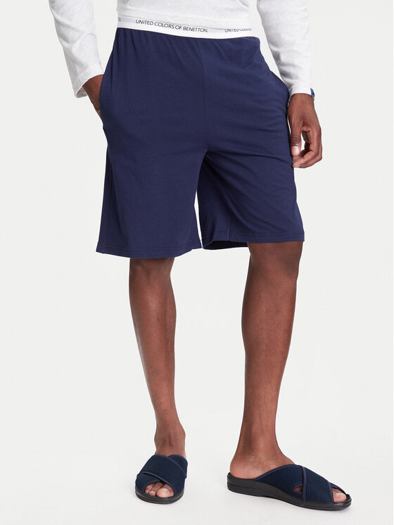 Пижамные шорты обычного кроя 30964900D United Colors Of Benetton, синий 
Пижамные шорты обычного кроя 30964900D United Colors Of Benetton, синий