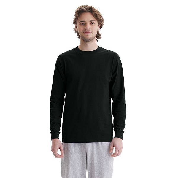 Мужская хлопковая футболка с длинным рукавом Hanes, Black
Мужская хлопковая футболка с длинным рукавом Hanes, Black