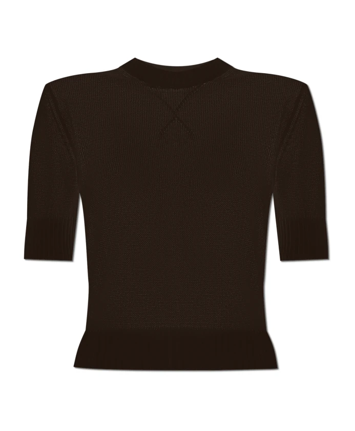 Топ с вышитым логотипом Jil Sander, коричневый
Топ с вышитым логотипом Jil Sander, коричневый