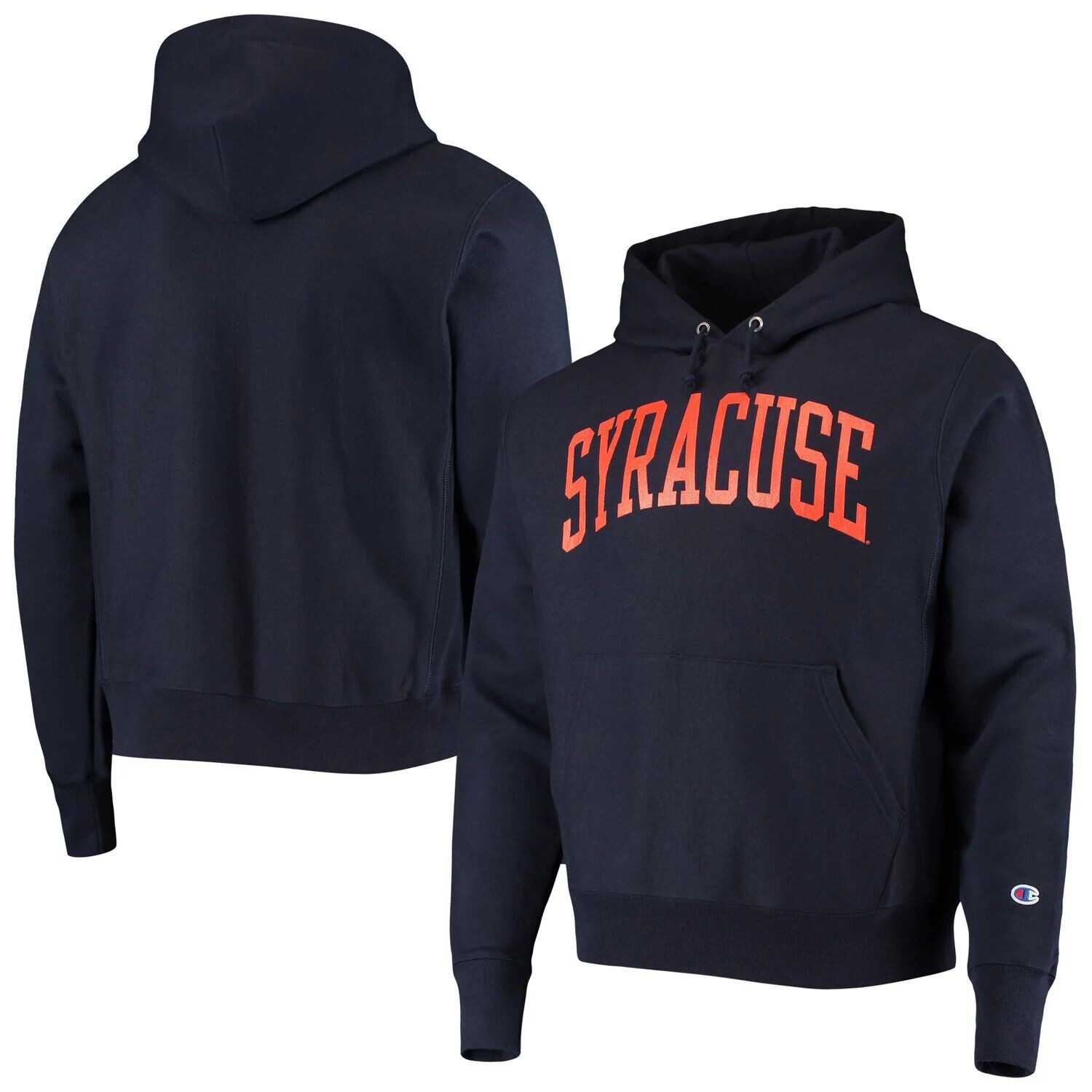 Мужской темно-синий пуловер с капюшоном Syracuse Orange Team Arch обратного переплетения Champion
Мужской темно-синий пуловер с капюшоном Syracuse Orange Team Arch обратного переплетения Champion