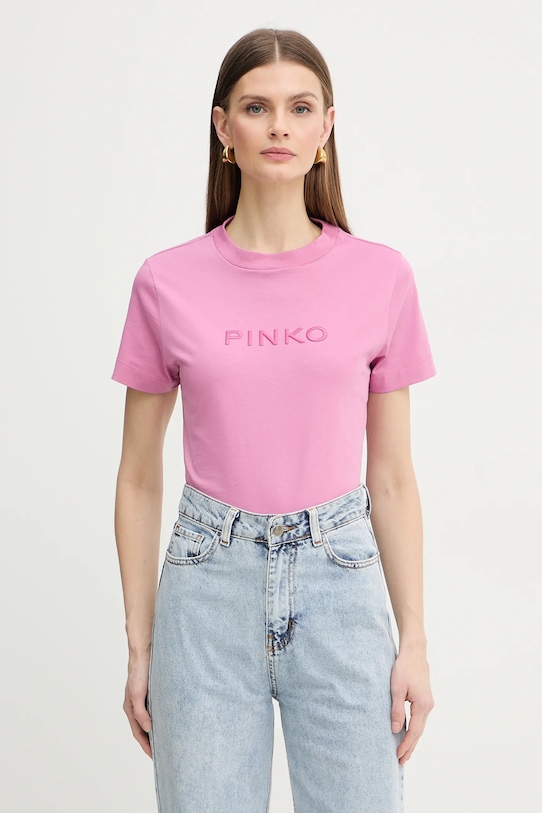 Хлопковая футболка Pinko, розовый
Хлопковая футболка Pinko, розовый