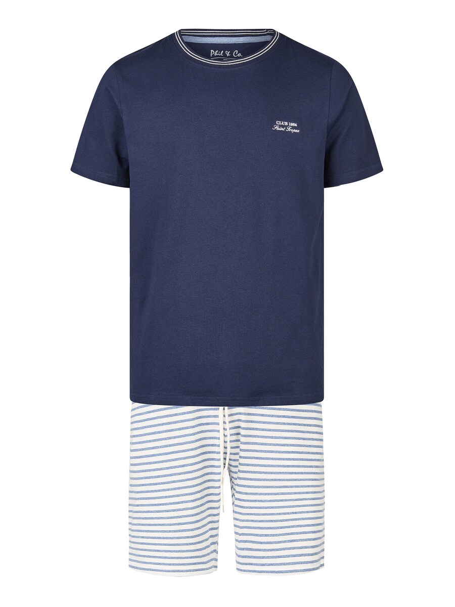 Короткая пижама Phil & Co. Berlin Lounge Dreams, синий/белый
Короткая пижама Phil & Co. Berlin Lounge Dreams, синий/белый