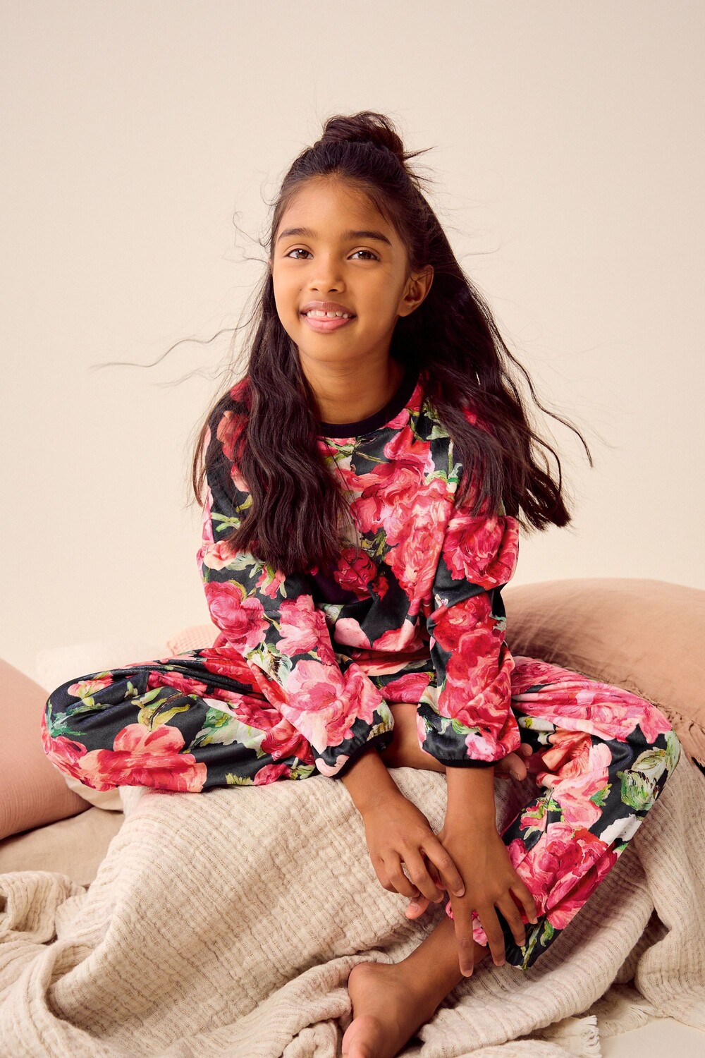 Уютная флисовая пижама (9 мес 16 лет) Next, черный