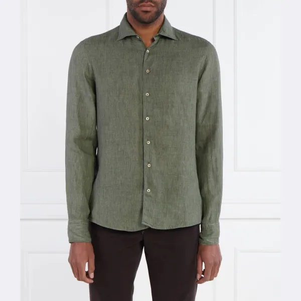 Льняная рубашка узкого кроя Stenströms, хаки
Льняная рубашка узкого кроя Stenströms, хаки