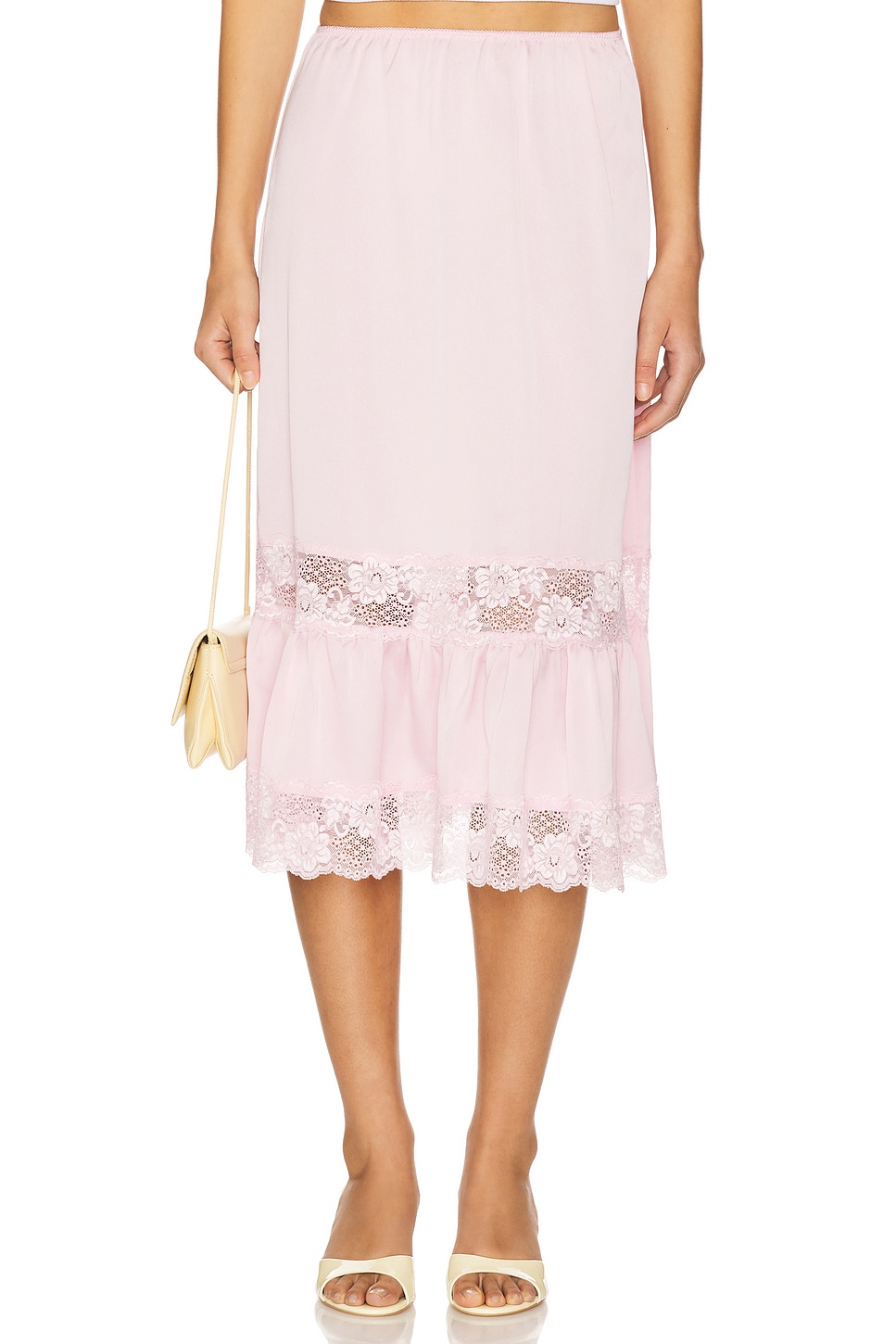 Сатиновая миди-юбка Hideaway от Frankies Bikinis, strawberries & cream
Сатиновая миди-юбка Hideaway от Frankies Bikinis, strawberries & cream