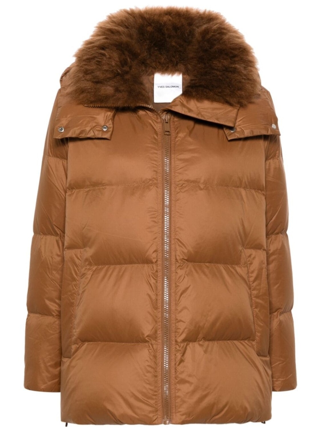 Yves Salomon непромокаемый пуховик, коричневый
Yves Salomon непромокаемый пуховик, коричневый