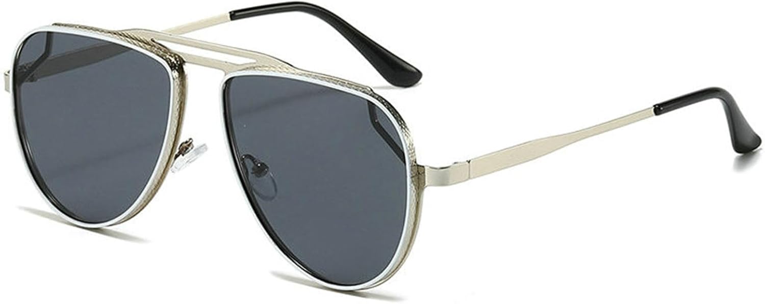 Мужские солнцезащитные очки-пилот в стиле ретро с двойной перемычкой, градиентные линзы, защита от УФ-излучения UV400, модные женские солнцезащитные очки в серебристом панк-стиле helena, C5
Мужские солнцезащитные очки-пилот в стиле ретро с двойной перемычкой, градиентные линзы, защита от УФ-излучения UV400, модные женские солнцезащитные очки в серебристом панк-стиле helena, C5