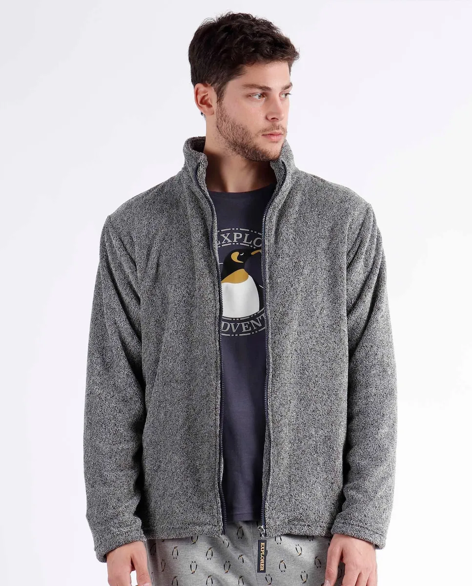 Халат с длинными рукавами из теплой ткани серого цвета Admas
Халат с длинными рукавами из теплой ткани серого цвета Admas