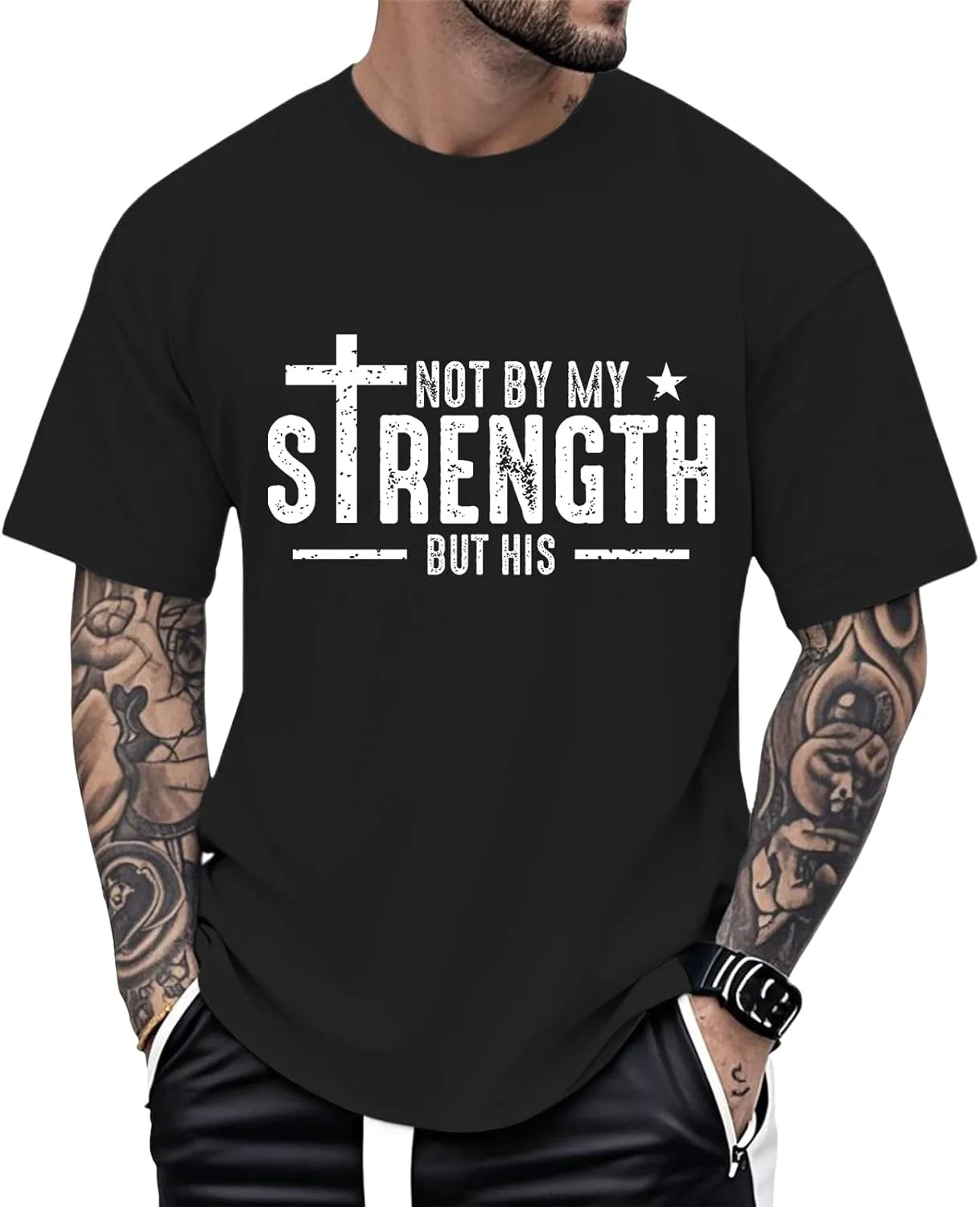 Футболка Christian для мужчин с принтом креста и надписью, хлопковая, оверсайз
Футболка Christian для мужчин с принтом креста и надписью, хлопковая, оверсайз