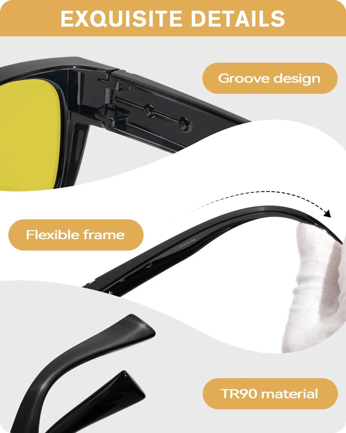 Поляризованные солнцезащитные очки Meeloog для женщин с защитой от УФ-излучения, модные квадратные очки-обтекатели для вождения и езды, P1 Black Frame/Yellow Lens
Поляризованные солнцезащитные очки Meeloog для женщин с защитой от УФ-излучения, модные квадратные очки-обтекатели для вождения и езды, P1 Black Frame/Yellow Lens