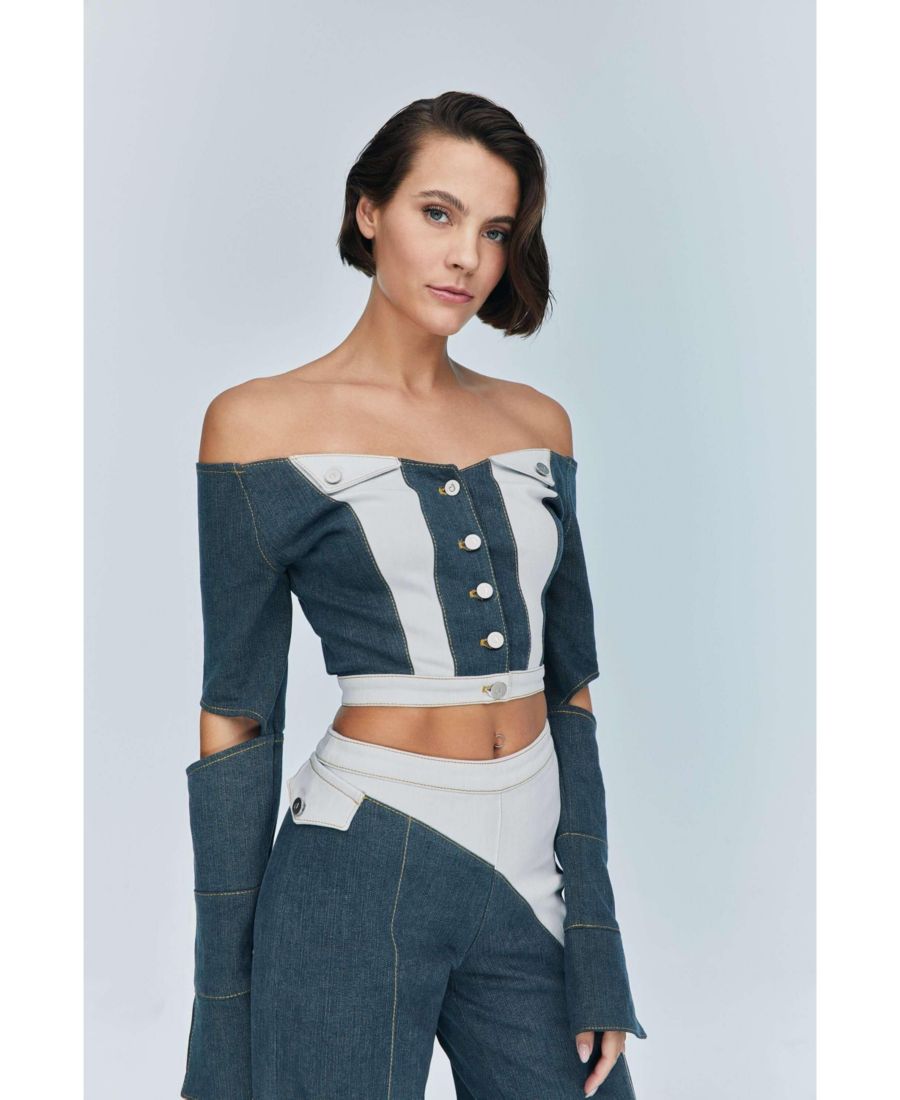 Джинсовая куртка Monte с открытыми плечами - стильные укороченные джинсы Jendue, Deep blue
Джинсовая куртка Monte с открытыми плечами - стильные укороченные джинсы Jendue, Deep blue