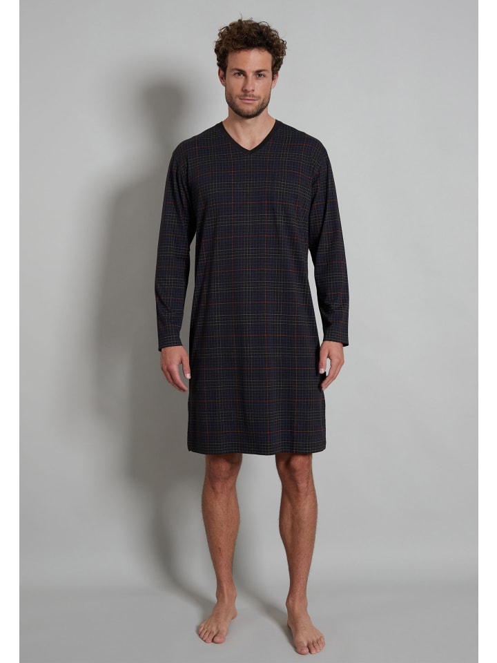 Ночная рубашка в черную и темную клетку CECEBA
Ночная рубашка в черную и темную клетку CECEBA