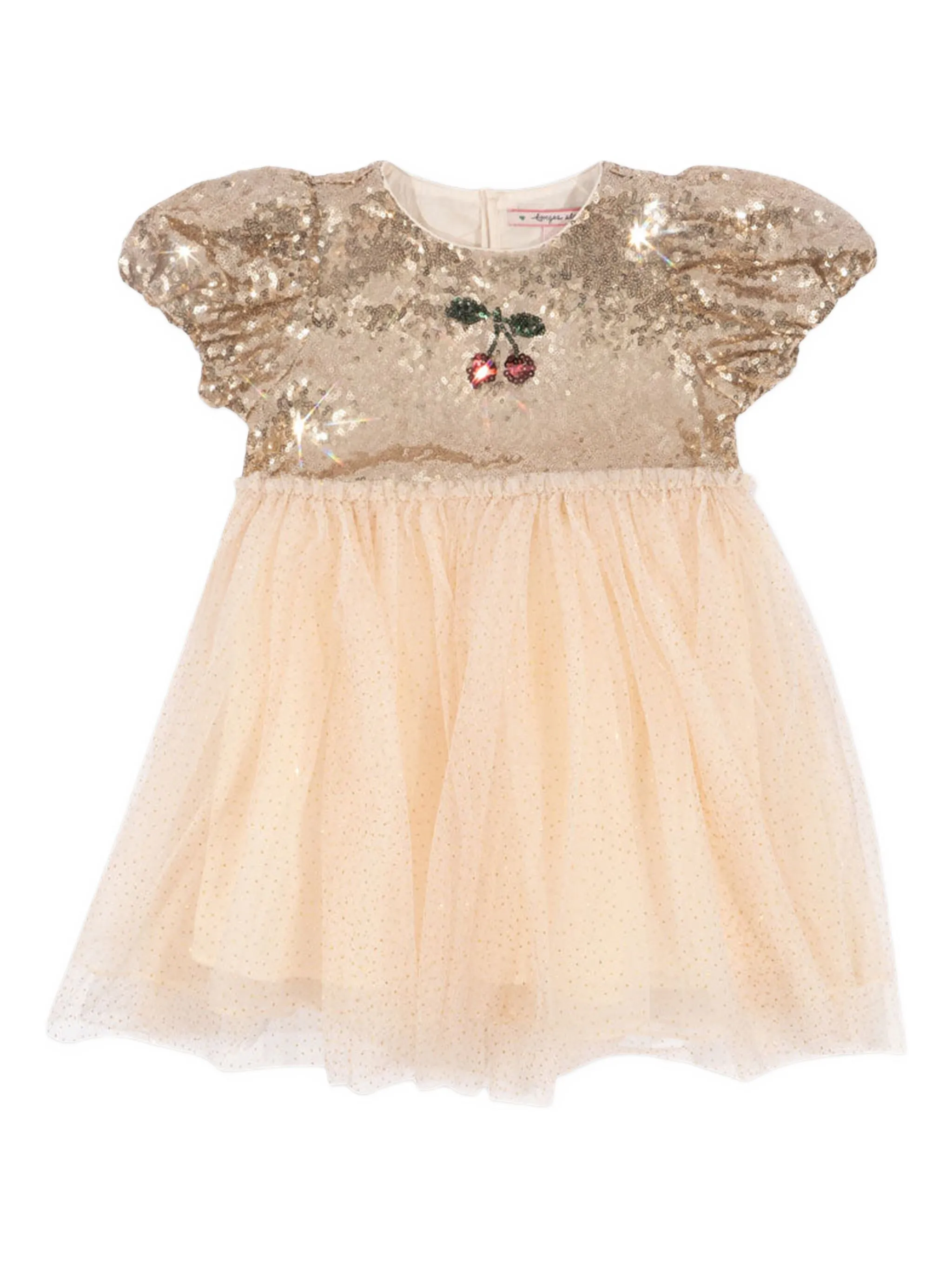 Платье из тюля с пайетками Konges Sløjd, бежевый
Платье из тюля с пайетками Konges Sløjd, бежевый
