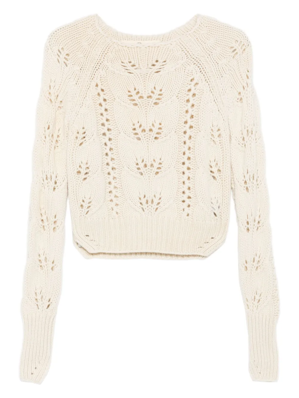 Свитер с узором из листьев Ermanno Scervino, нейтральный
Свитер с узором из листьев Ermanno Scervino, нейтральный