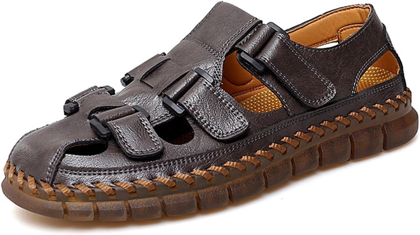 Мужские кожаные сандалии DMGYCK для мужчин, закрытый носок, летние походные тапочки, повседневная обувь, серый
Мужские кожаные сандалии DMGYCK для мужчин, закрытый носок, летние походные тапочки, повседневная обувь, серый