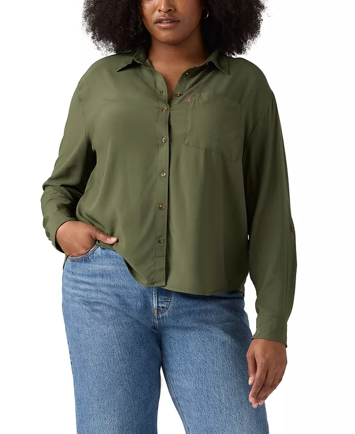 Рубашка Darlene больших размеров Levi's, зеленый
Рубашка Darlene больших размеров Levi's, зеленый