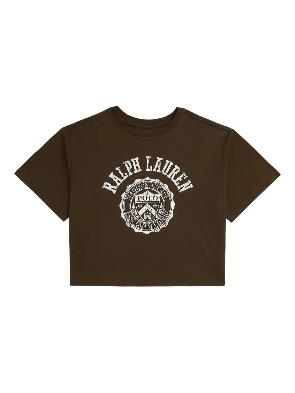 Укороченная футболка с логотипом POLO RALPH LAUREN KIDS, коричневый
Укороченная футболка с логотипом POLO RALPH LAUREN KIDS, коричневый