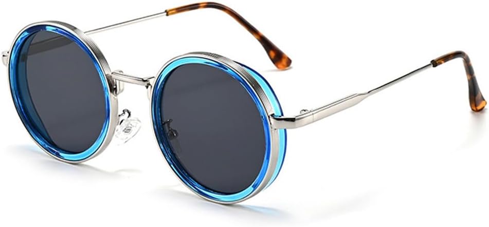 Солнцезащитные очки UV400 - Металлические панк-очки с круглым оправой и градиентным покрытием, подходят для женщин и мужчин, для бега и занятий спортом на открытом воздухе UYPTK, Bluesilver-black
Солнцезащитные очки UV400 - Металлические панк-очки с круглым оправой и градиентным покрытием, подходят для женщин и мужчин, для бега и занятий спортом на открытом воздухе UYPTK, Bluesilver-black