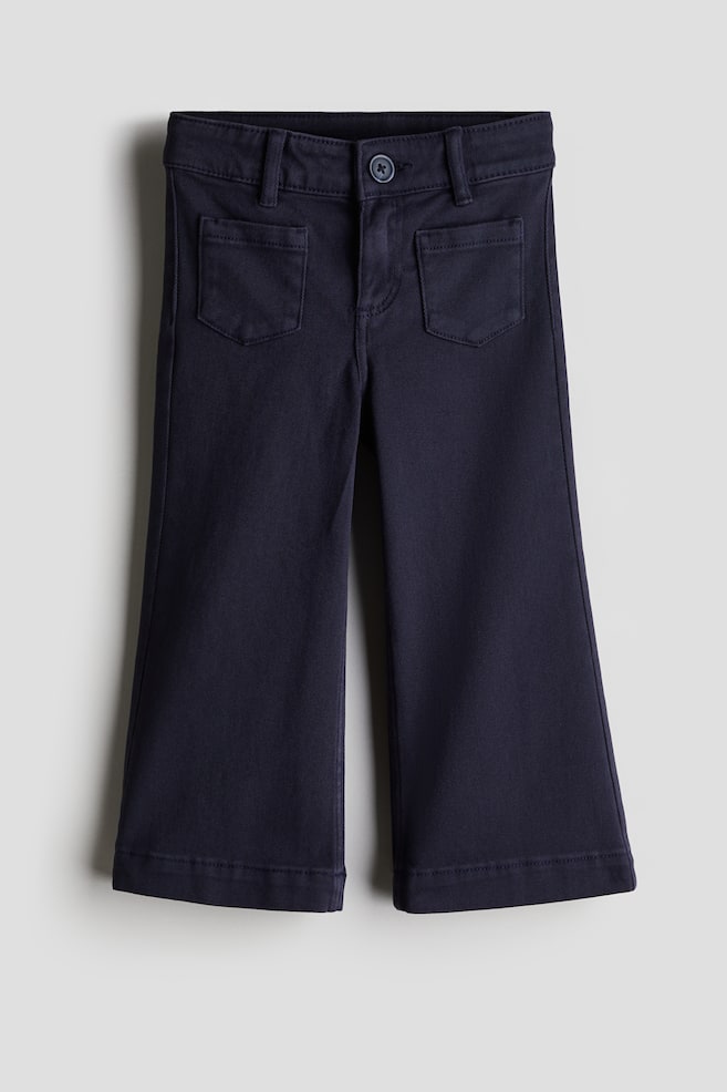 Расклешенные брюки из твила H&M, синий
Расклешенные брюки из твила H&M, синий