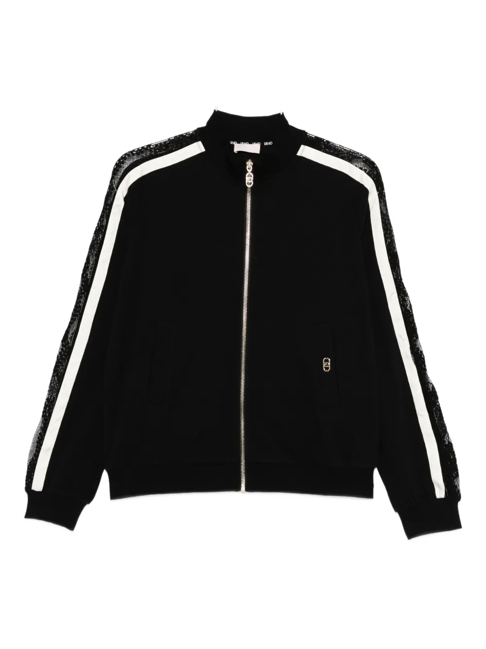 Толстовка с кружевная вставкой и застежкой-молнией LIU JO, черный
Толстовка с кружевная вставкой и застежкой-молнией LIU JO, черный