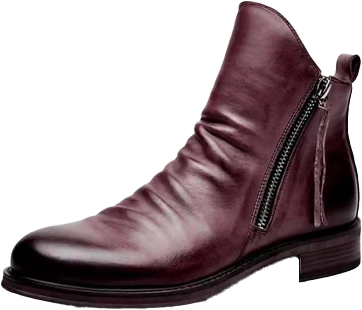 Мужские блестящие плиссированные кожаные ботинки челси на боковой молнии, с массивным каблуком, водонепроницаемые ботинки-ботильоны Elshtide, красный
Мужские блестящие плиссированные кожаные ботинки челси на боковой молнии, с массивным каблуком, водонепроницаемые ботинки-ботильоны Elshtide, красный