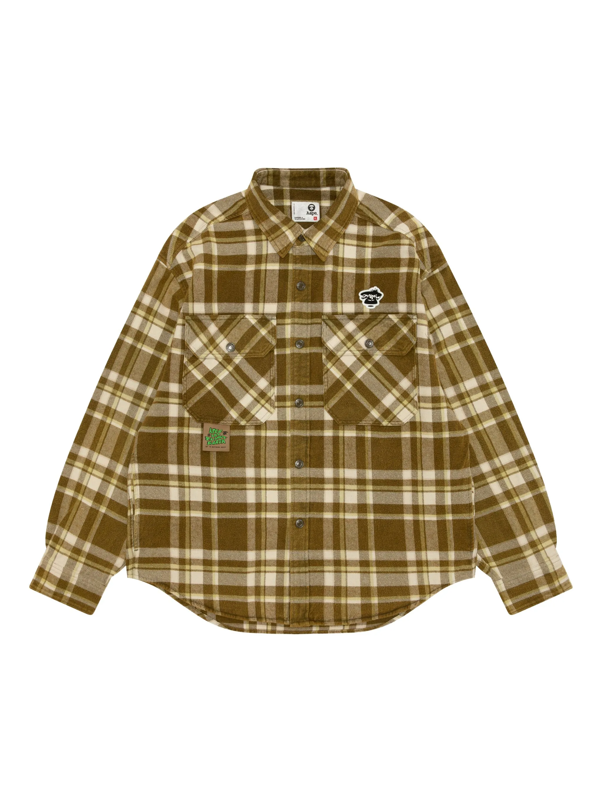 Клетчатая рубашка с карманом Aape By A Bathing Ape, коричневый
Клетчатая рубашка с карманом Aape By A Bathing Ape, коричневый